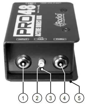 Radial 48pro Active Direct Box - FEATURES AND FUNCTIONS 1