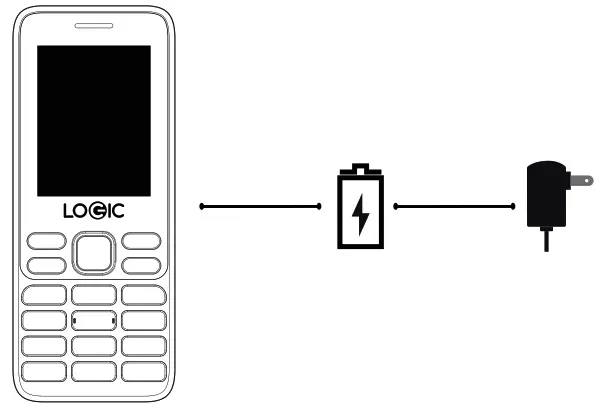 LOGIC B8K Big Button Social Phone - Charging
