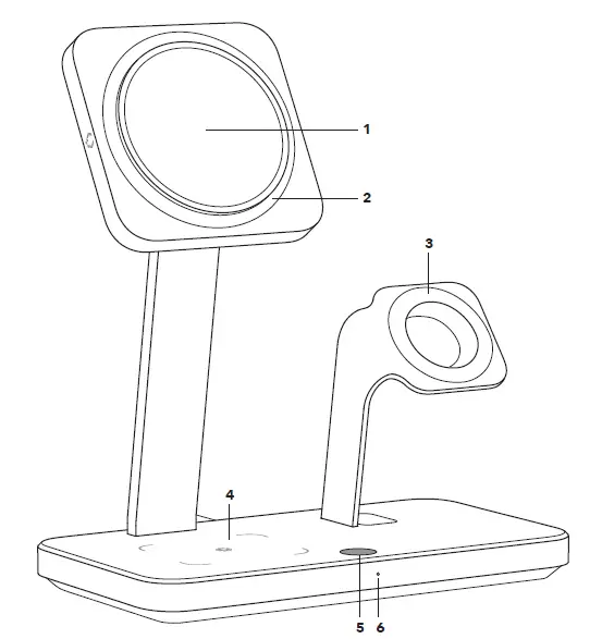 ESR 2C551 HaloLock 3 In 1 Wireless Charger with CryoBoost FIG 1