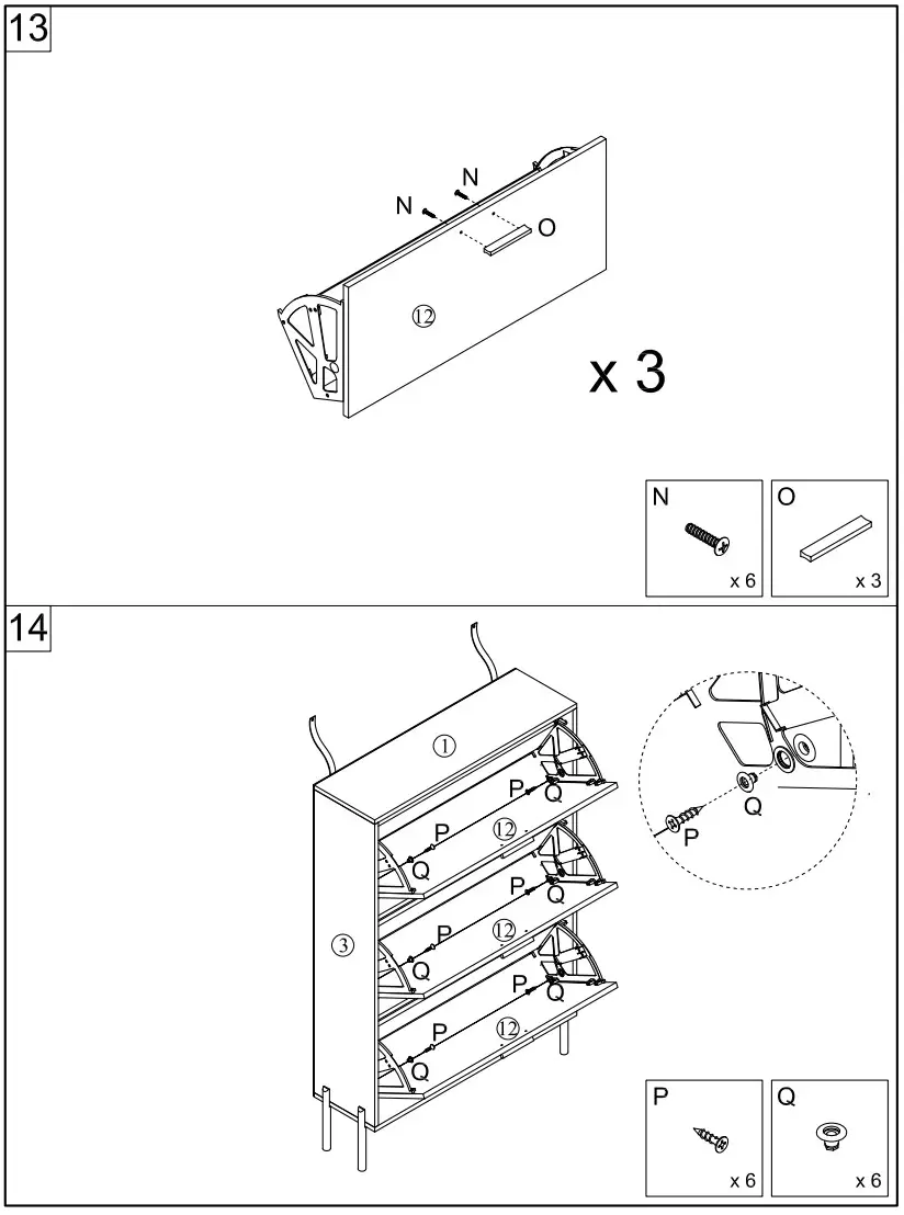 thdstatic Night Table Drawers and 6 Compartments Gold Metal Legs - figure 15