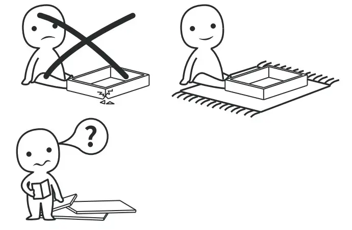 thdstatic Night Table Drawers and 6 Compartments Gold Metal Legs - figure 3