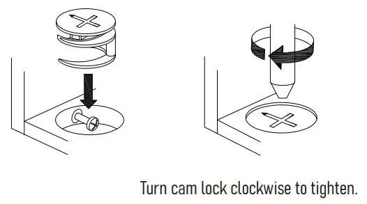 thdstatic Night Table Drawers and 6 Compartments Gold Metal Legs - figure 6