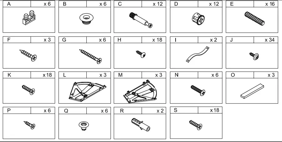 thdstatic Night Table Drawers and 6 Compartments Gold Metal Legs - figure 8
