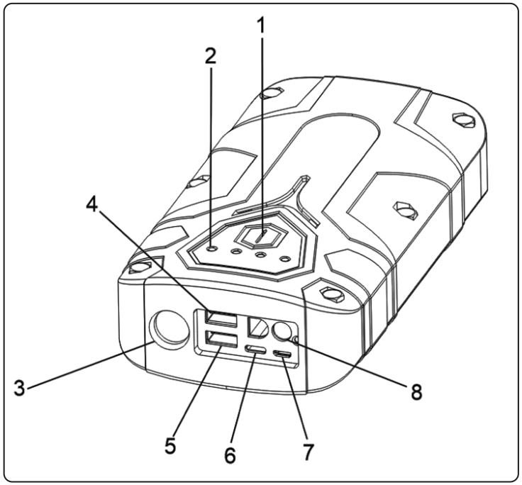 SEALEY RS1200 ROADSTART 1200A 12V LITHIUM ION JUMP STARTER POWER PACK - FIG 1