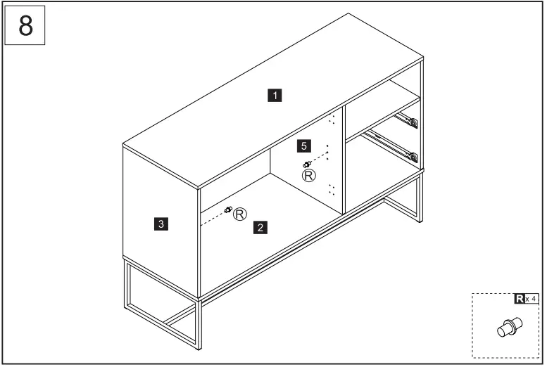 HOMEDEdepot 4725 inWhite TV Stand Wood Entertainment Center with 1Shelf - fig 10