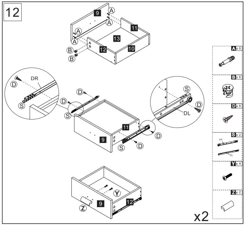HOMEDEdepot 4725 inWhite TV Stand Wood Entertainment Center with 1Shelf - fig 14