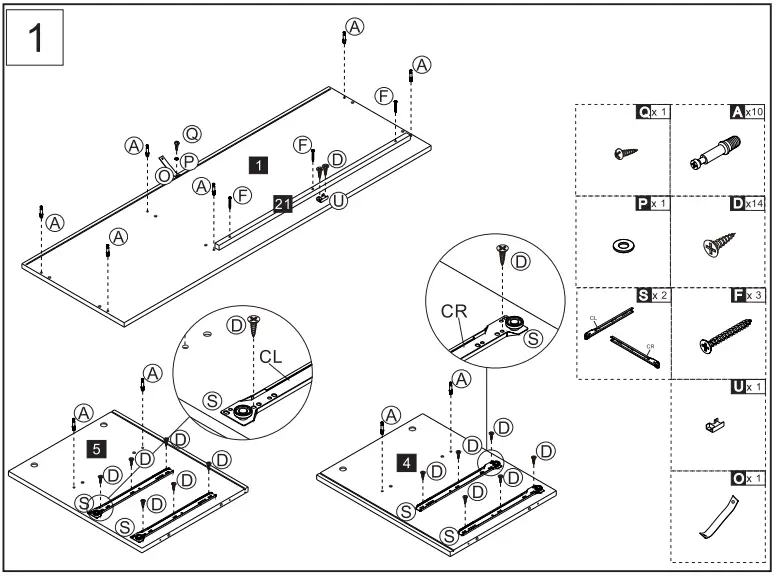 HOMEDEdepot 4725 inWhite TV Stand Wood Entertainment Center with 1Shelf - fig 3