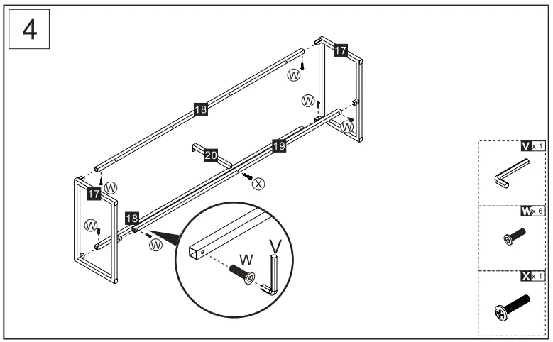 HOMEDEdepot 4725 inWhite TV Stand Wood Entertainment Center with 1Shelf - fig 6