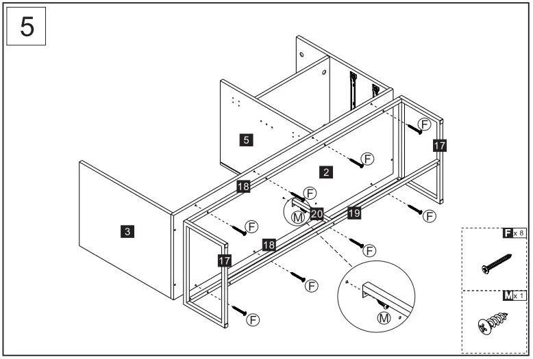 HOMEDEdepot 4725 inWhite TV Stand Wood Entertainment Center with 1Shelf - fig 7