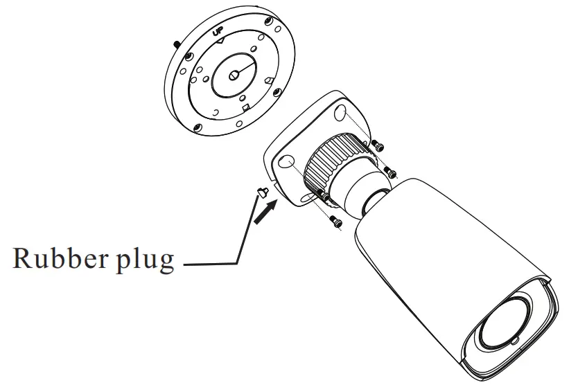 Speco Technologies O2VB1V 2MP Outdoor Network Bullet Camera with Night Vision - Rubber plug