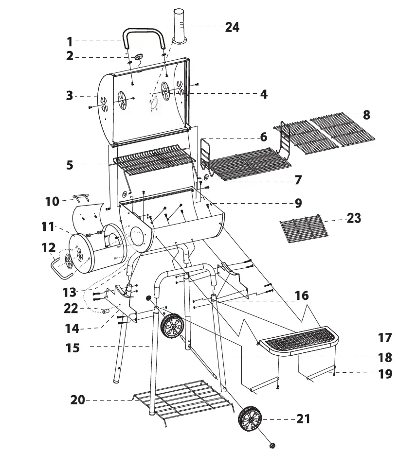 nutrichef SLCSG20 Portable Outdoor Charcoal BBQ Grill-1