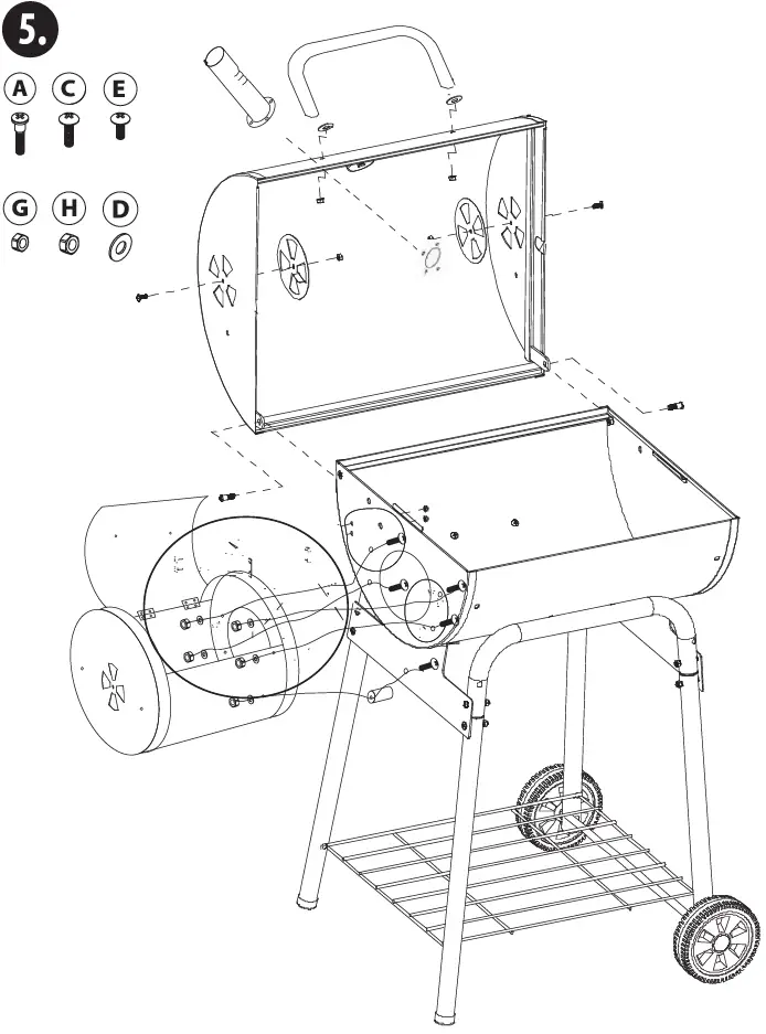 nutrichef SLCSG20 Portable Outdoor Charcoal BBQ Grill-8