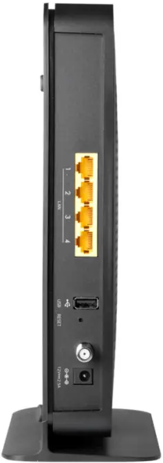 Back View of the modem and lights