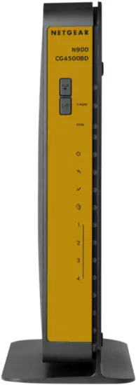 Front View of the modem and lights