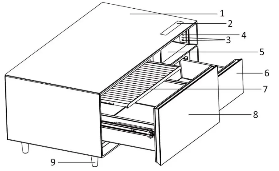 BestMatic TBT 127183 Series Multimedia Cooling Table - install the feet1