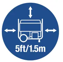 CHAMPION 201155 4650W Wireless Remote Start Inverter Generator - outdoors1