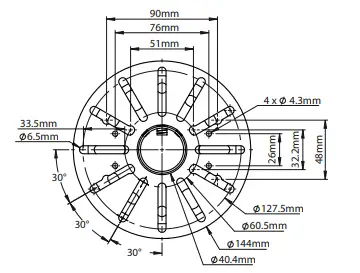 B-TECH-BT5963-CCTV-Ceiling-TV-Mount-16