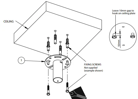 B-TECH-BT5963-CCTV-Ceiling-TV-Mount-4
