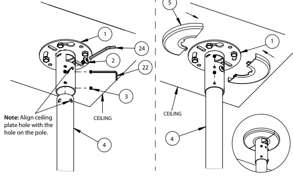 B-TECH-BT5963-CCTV-Ceiling-TV-Mount-6