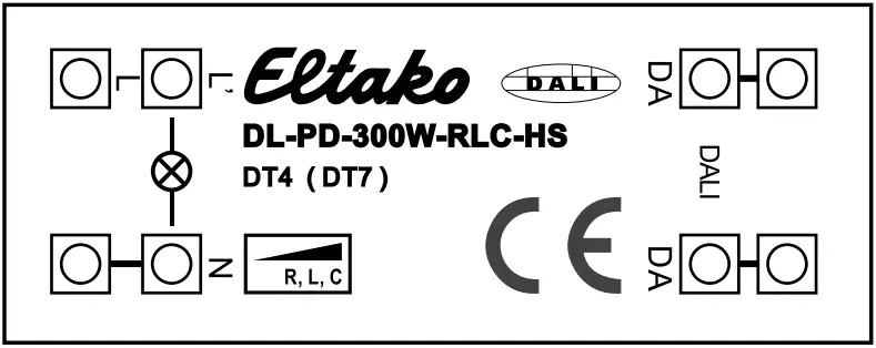 Eltako DL PD 300W RLC HS Phase Dimmer - Fig 1