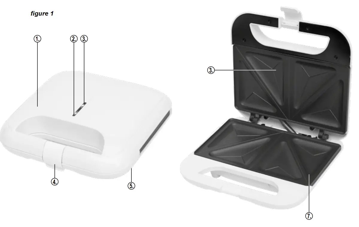 HG SZ 03 Sandwich Toaster 750W Overview