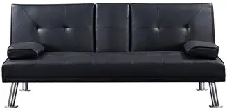 JASIWAY-J-P1269K-BW-67-Inch-Width-Brown-and-White-Faux-leather-Sofa-Bed-PRODUCT-IMAGE