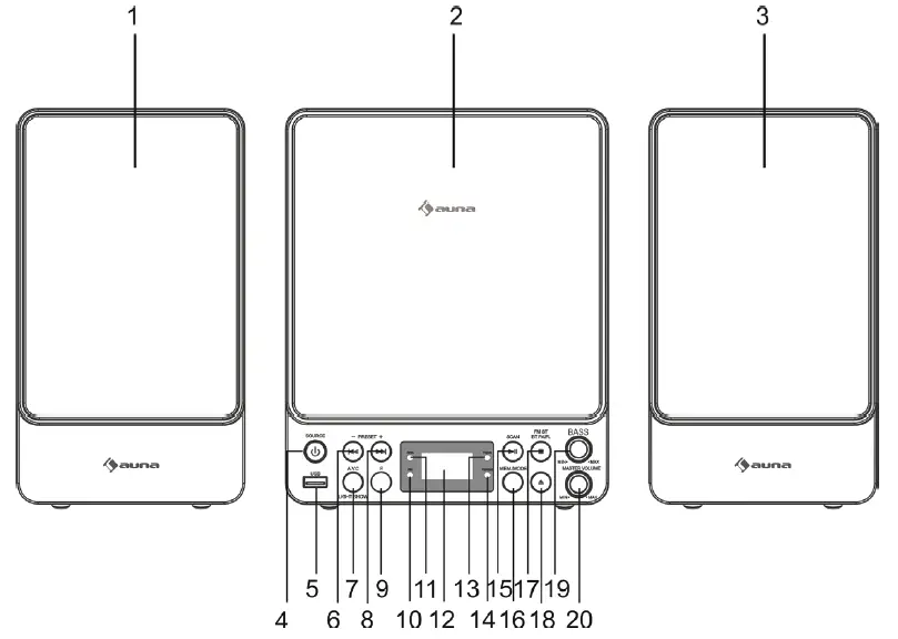 auna 10035301 Microstar Micro Vertical System 5
