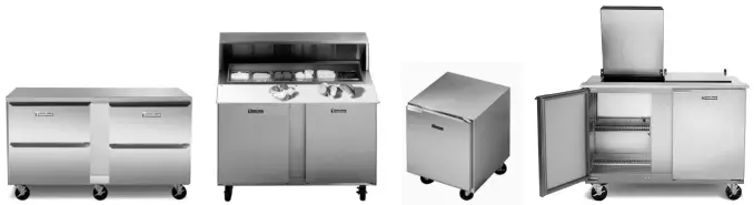 Traulsen UPT279-L 27 Inch 1 Left Hinged Door Refrigerated Sandwich Prep Table