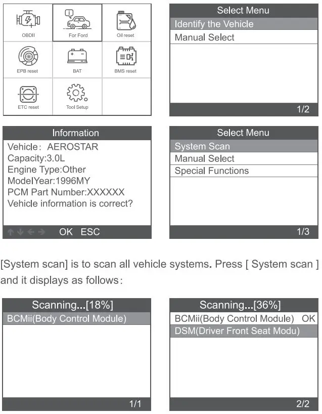 AUTOPHIX 5150 Car Auto Code Reader User Manual - Basic Functions
