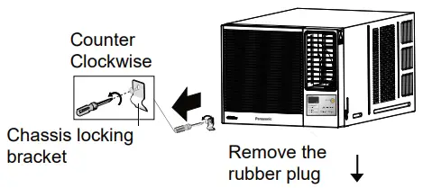 Panasonic CW-HZ70ZA Room Air Conditioner - chassis locking