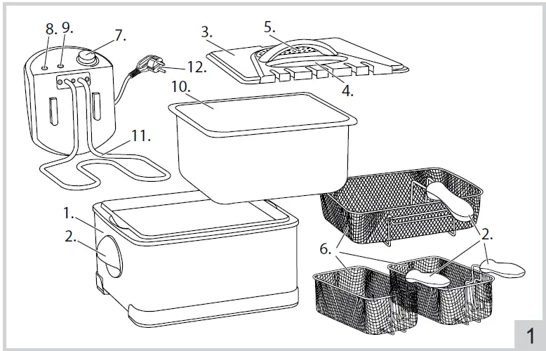 bESTRON DF402CO Deep XL Oil Fryer 02