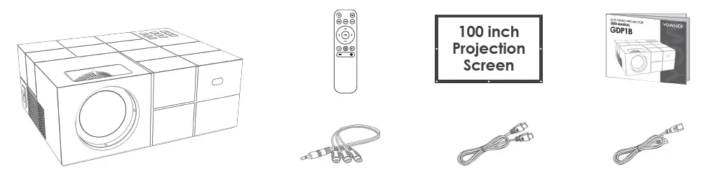 YOWHICK-GDP01-LCD-Video-Project