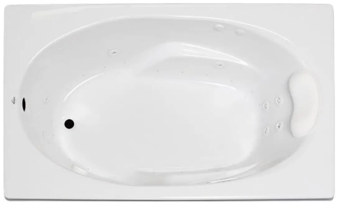 Laurel Mountain 6036FWA064 60 Inch x 36 Inch Drop In Acrylic Combo Bath