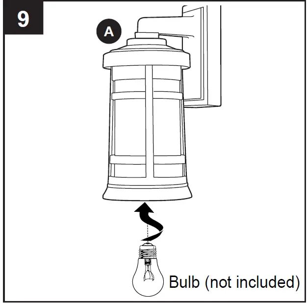 Harbor Breeze WL132MBK, WL132WW Wall Lantern 16