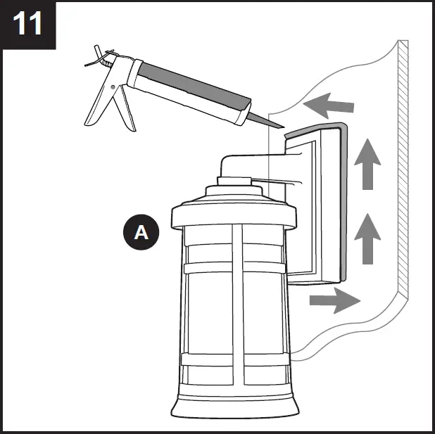 Harbor Breeze WL132MBK, WL132WW Wall Lantern 18