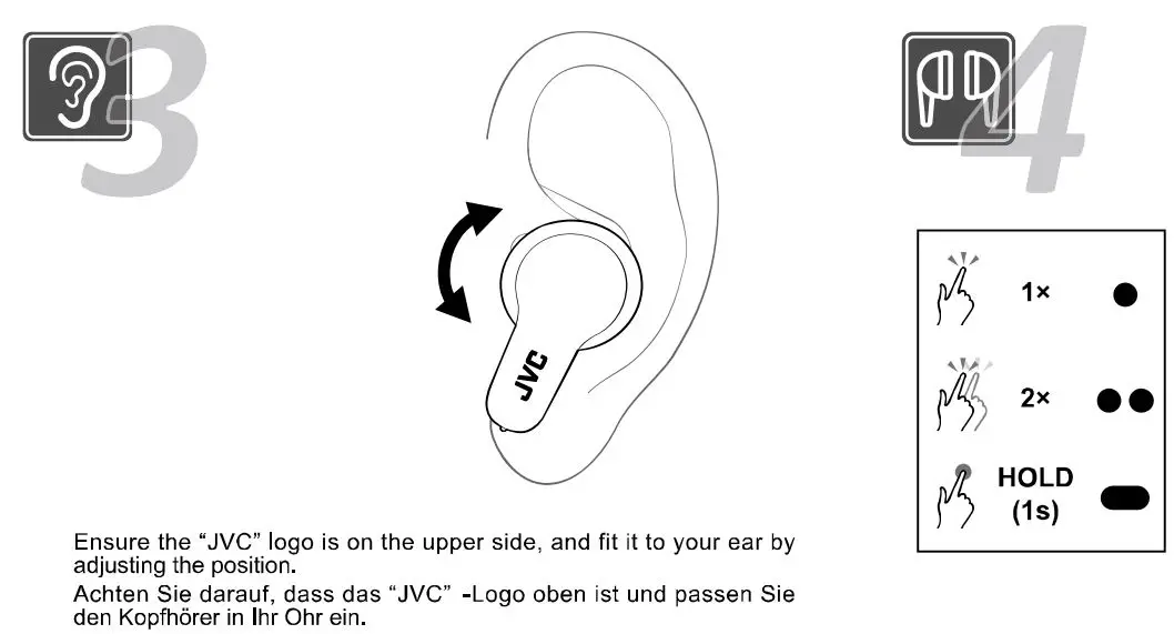 JVC HA-Z77T Wireless Headphone User Manual - How to use