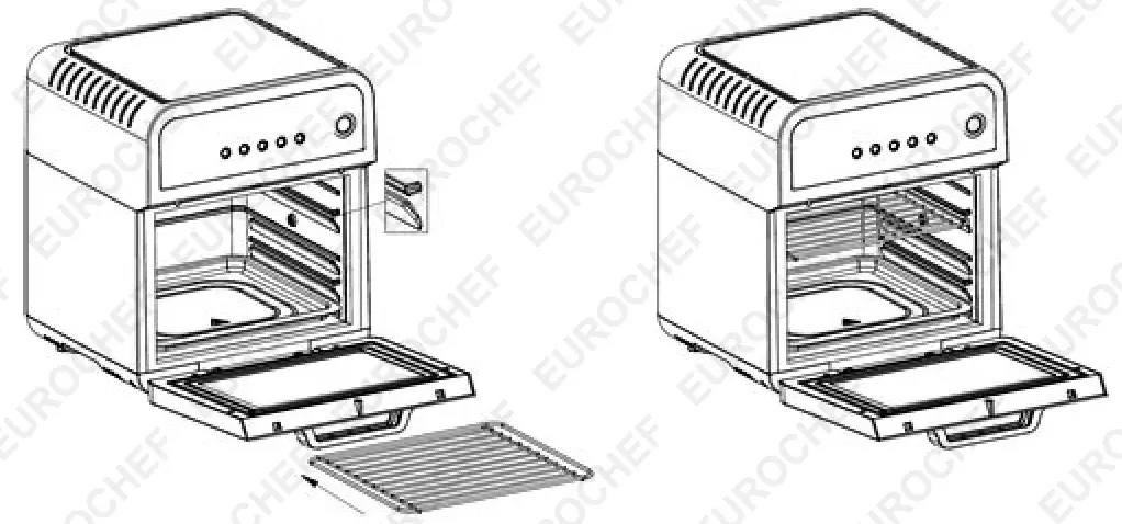 EuroChef EU-AF25 Digital Control Air Fryer - Set up 3