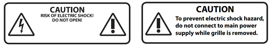 AXIOM AX4CL High Output Column Array Loudspeaker - WARNING