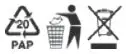 Pap,recycle, disposal icon