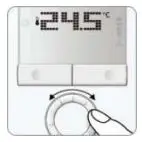 SIEMENS RDG110U Room Thermostat Instruction Manual - Changing the room temperature