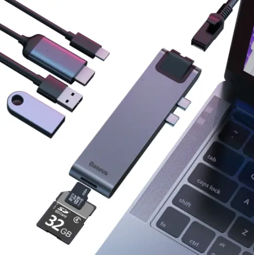Baseus-CAHUB-L0G-Thunderbolt-C-Plus -Pro-7-In-1-Smart HU-Docking-product_image