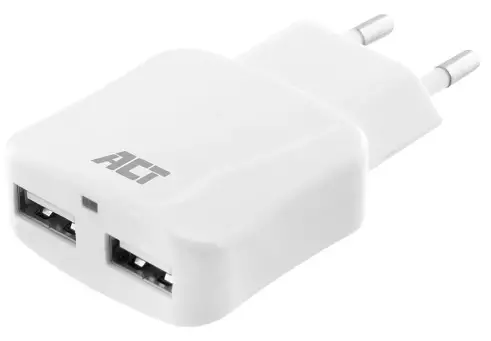ACT AC2115 Mobile Device Charger White Indoor