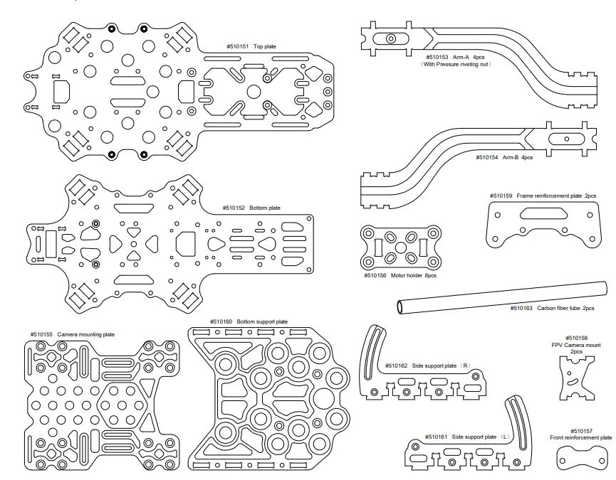 Holybro 30088 Kopis Cinematic X8 Frame Kit -