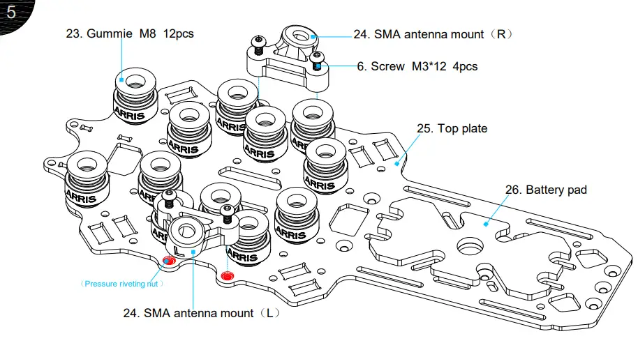 Holybro 30088 Kopis Cinematic X8 Frame Kit -1.4