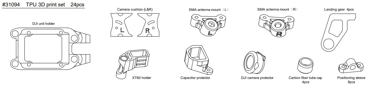 Holybro 30088 Kopis Cinematic X8 Frame Kit -1