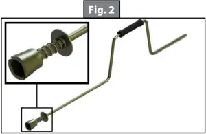 LIPPERT 285324 Manual Stabilizer Jack Power Tongue Jack Crank Handle fig 2