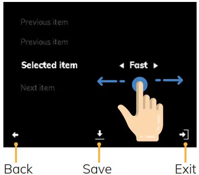 elinchrom 210909 ONE Off Camera Flash-Sub-menu Screen