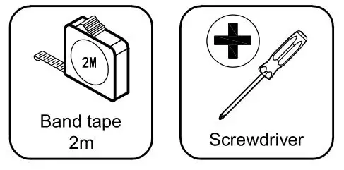 Mounting Dream MD5411 Speaker Stand - Installation tools