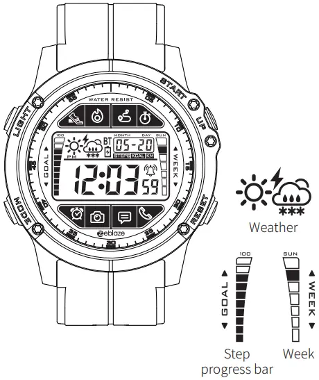 Display and status icon