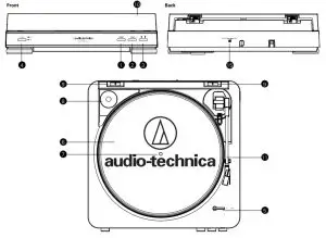 Instruction audio technica AT-LP60 Automatic Stereo Turntable System